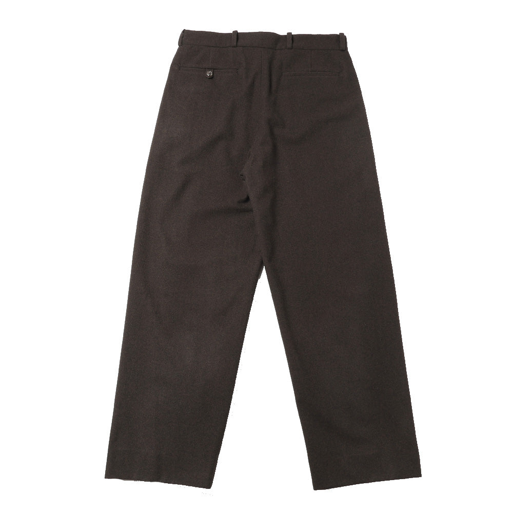Wool Flannel Wide Trousers