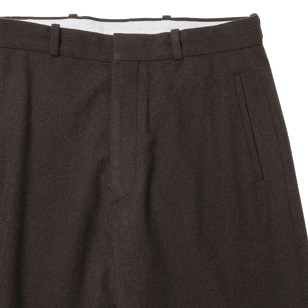 Wool Flannel Wide Trousers