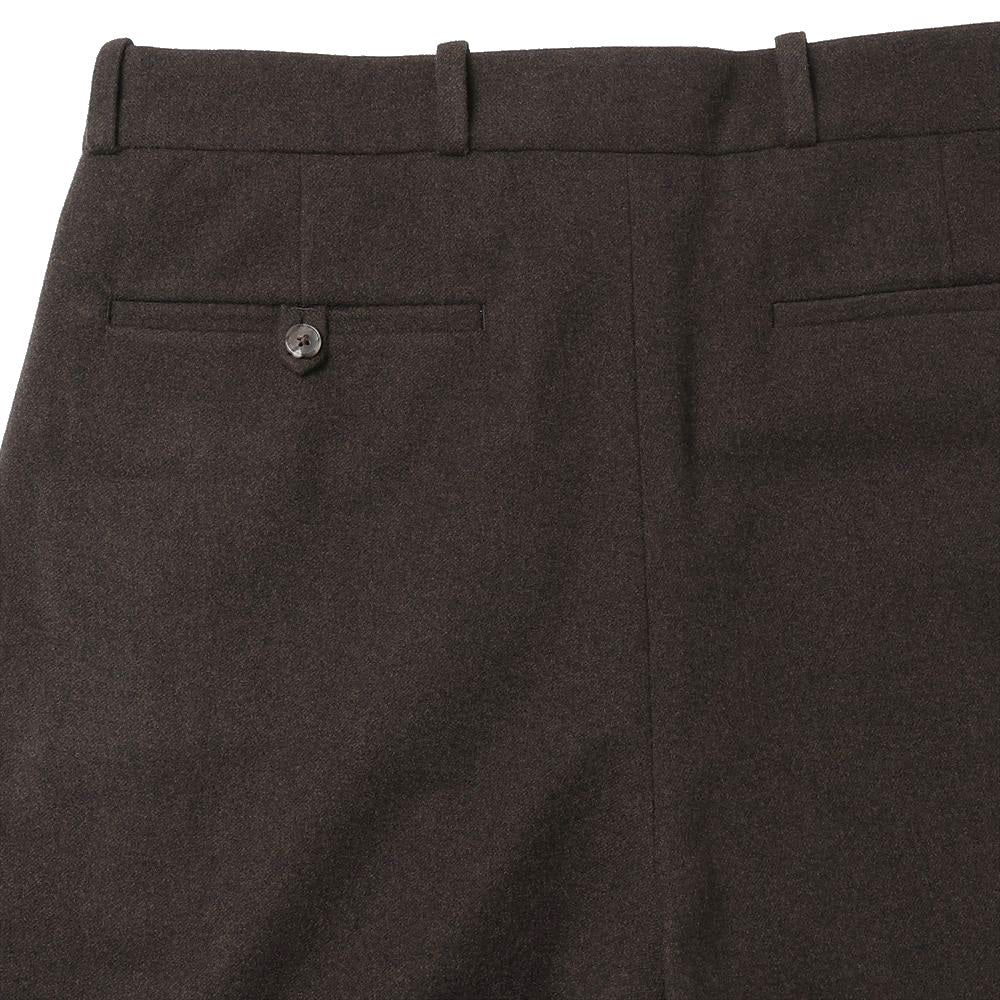Wool Flannel Wide Trousers
