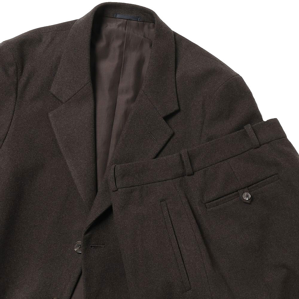 Wool Flannel Wide Trousers