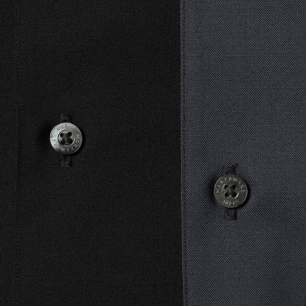 ITALIAN OPEN COLLAR S/S SHIRT ORGANIC WOOL 2/80 TROPICAL