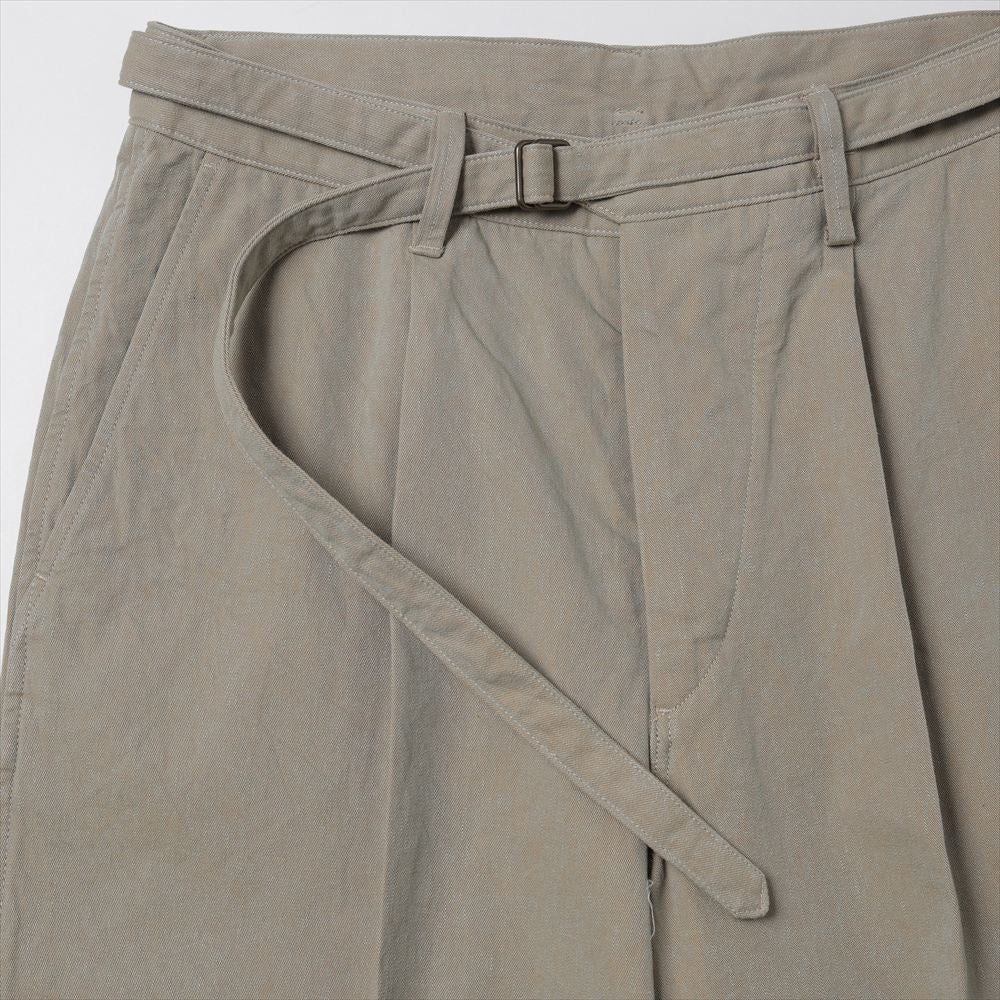 Hard Twist Gabardine Belted Trousers