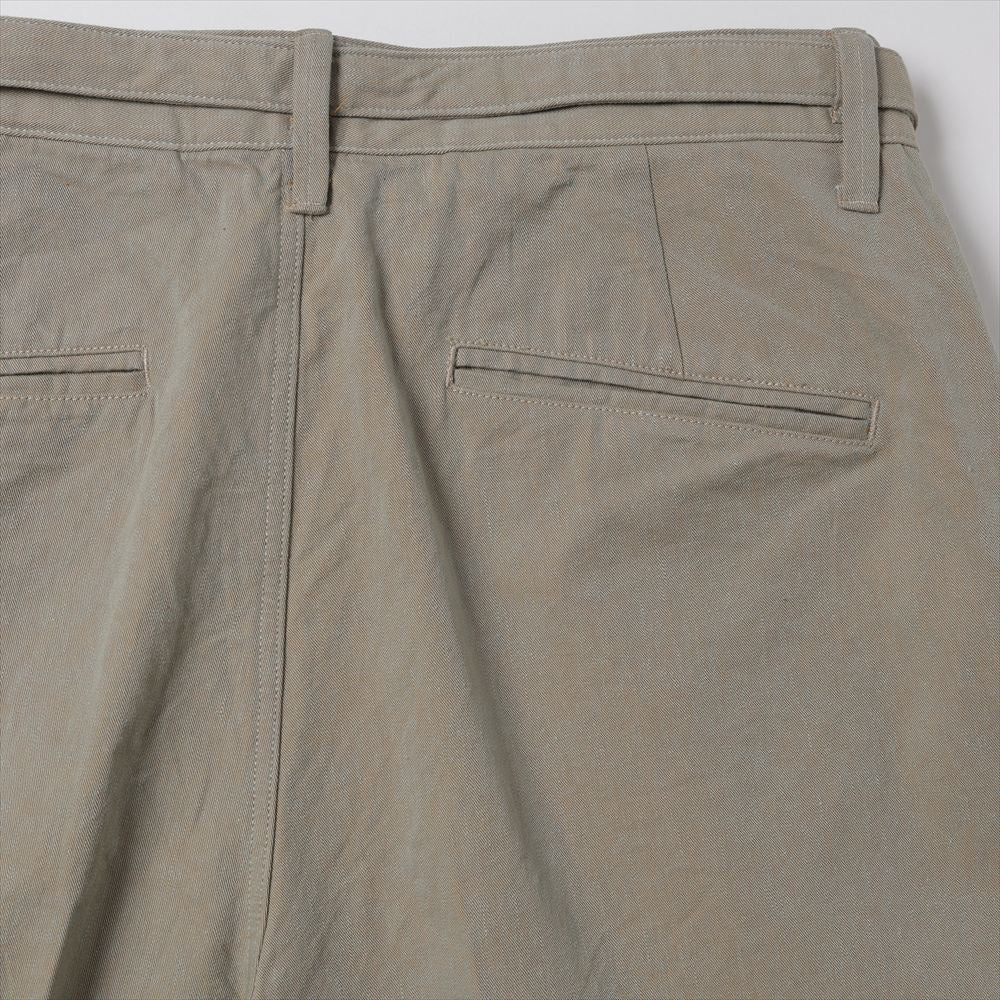 Hard Twist Gabardine Belted Trousers