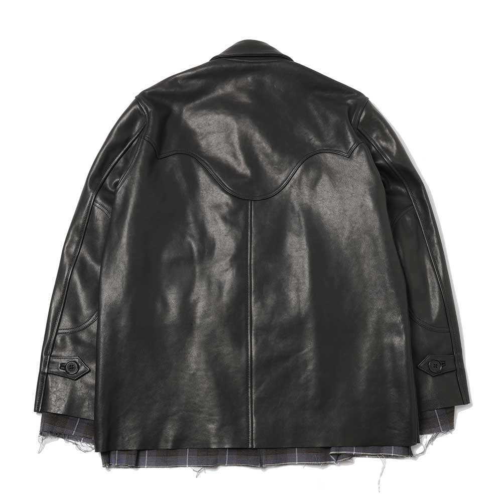 Shinig Collar Leather Jacket