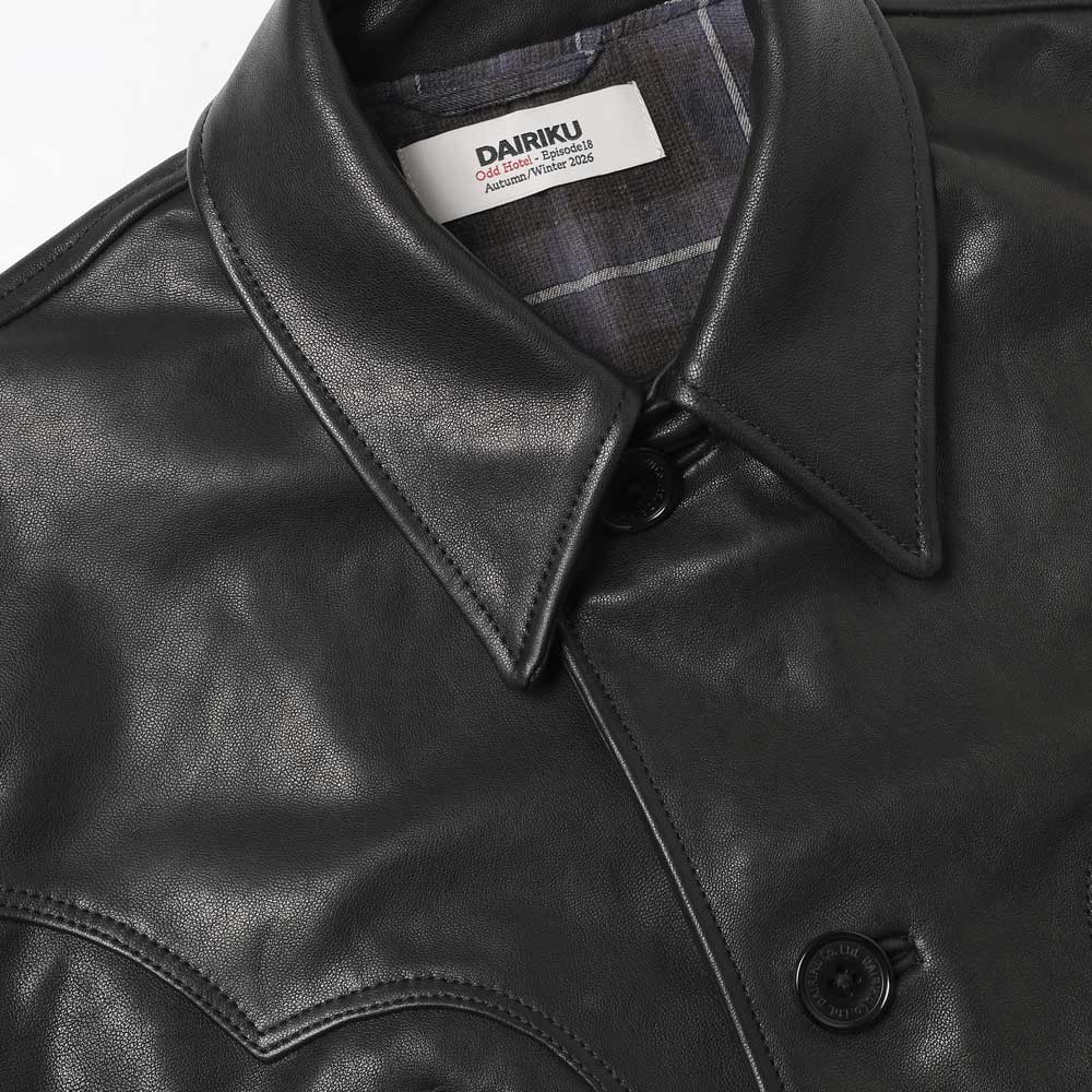 Shinig Collar Leather Jacket