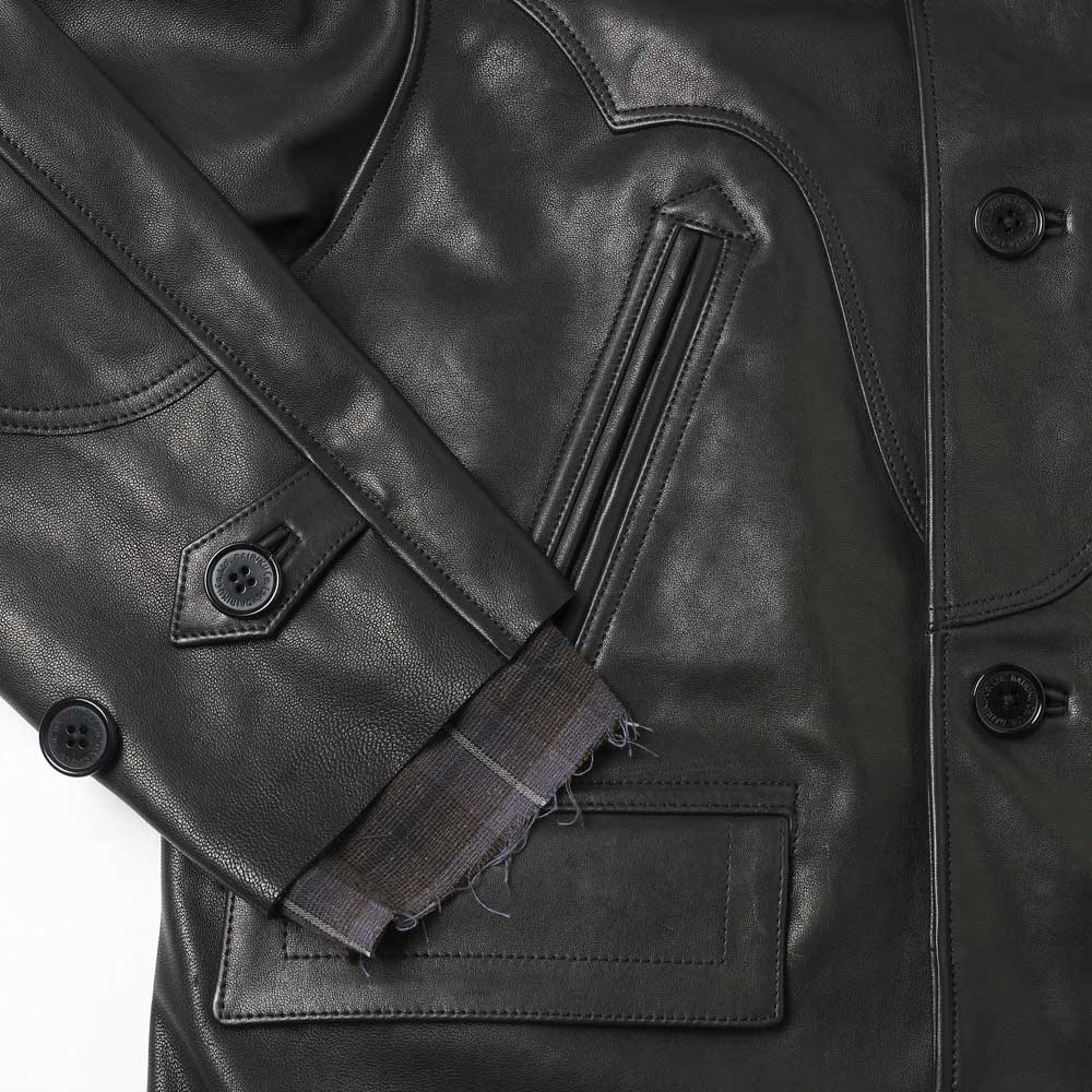 Shinig Collar Leather Jacket