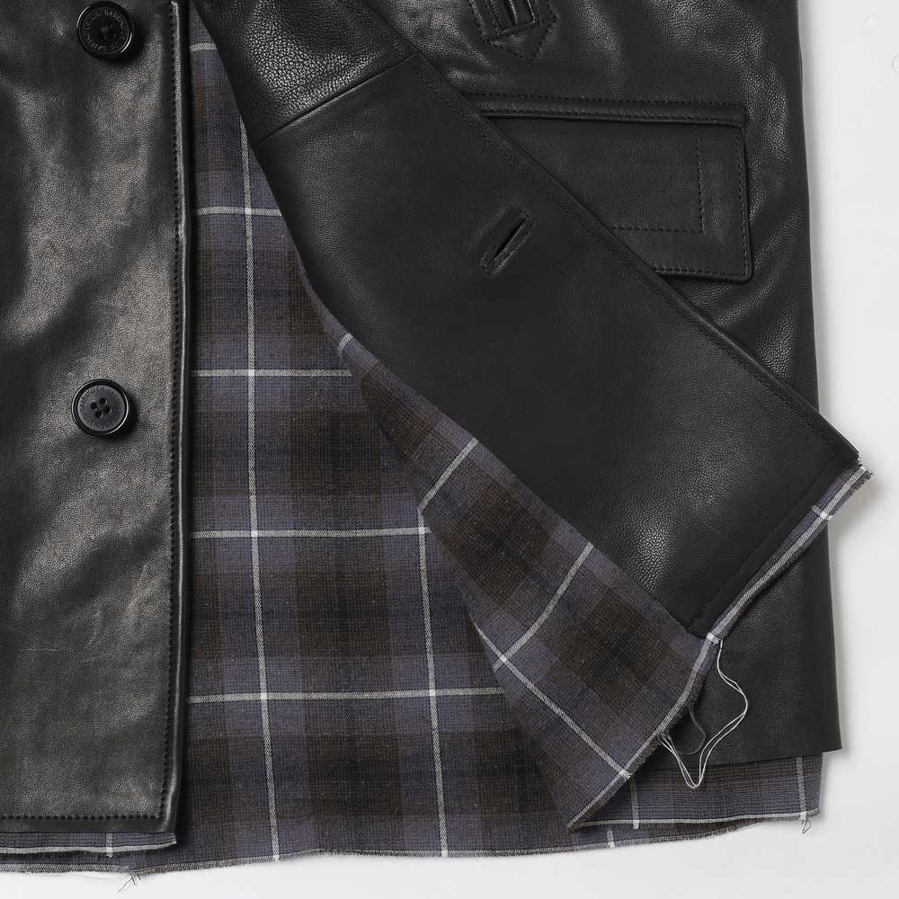 Shinig Collar Leather Jacket