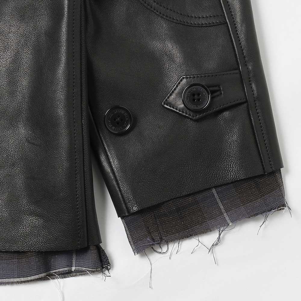 Shinig Collar Leather Jacket
