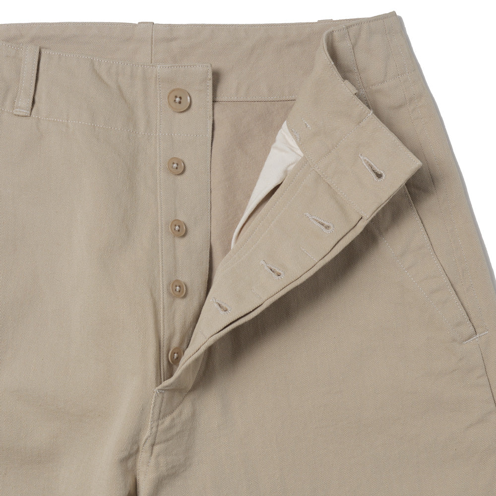 Cotton Drill Wide Pants