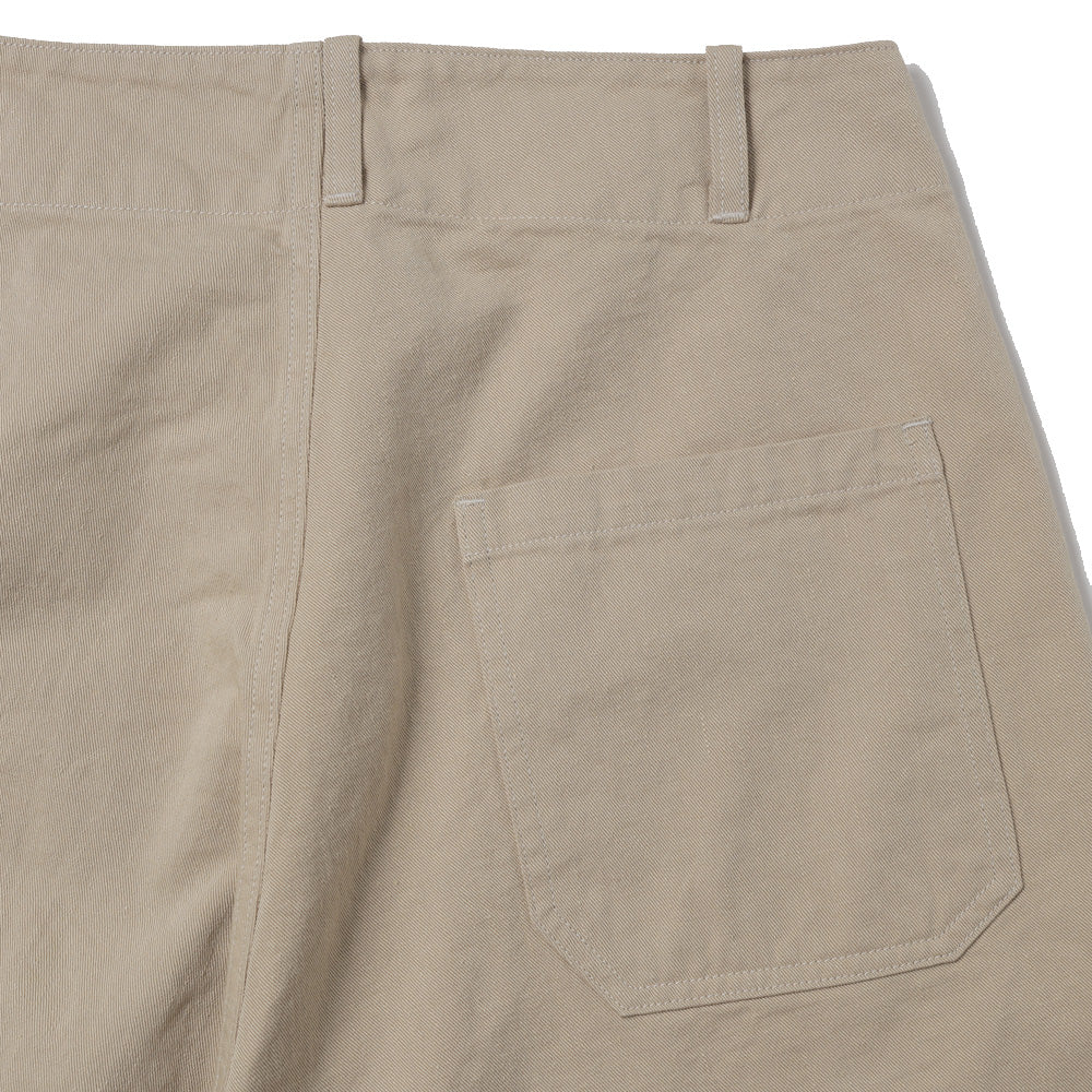 Cotton Drill Wide Pants