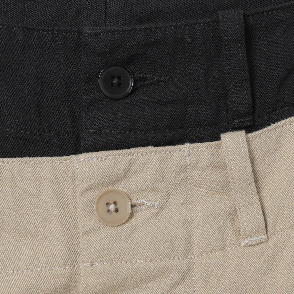 Cotton Drill Wide Pants