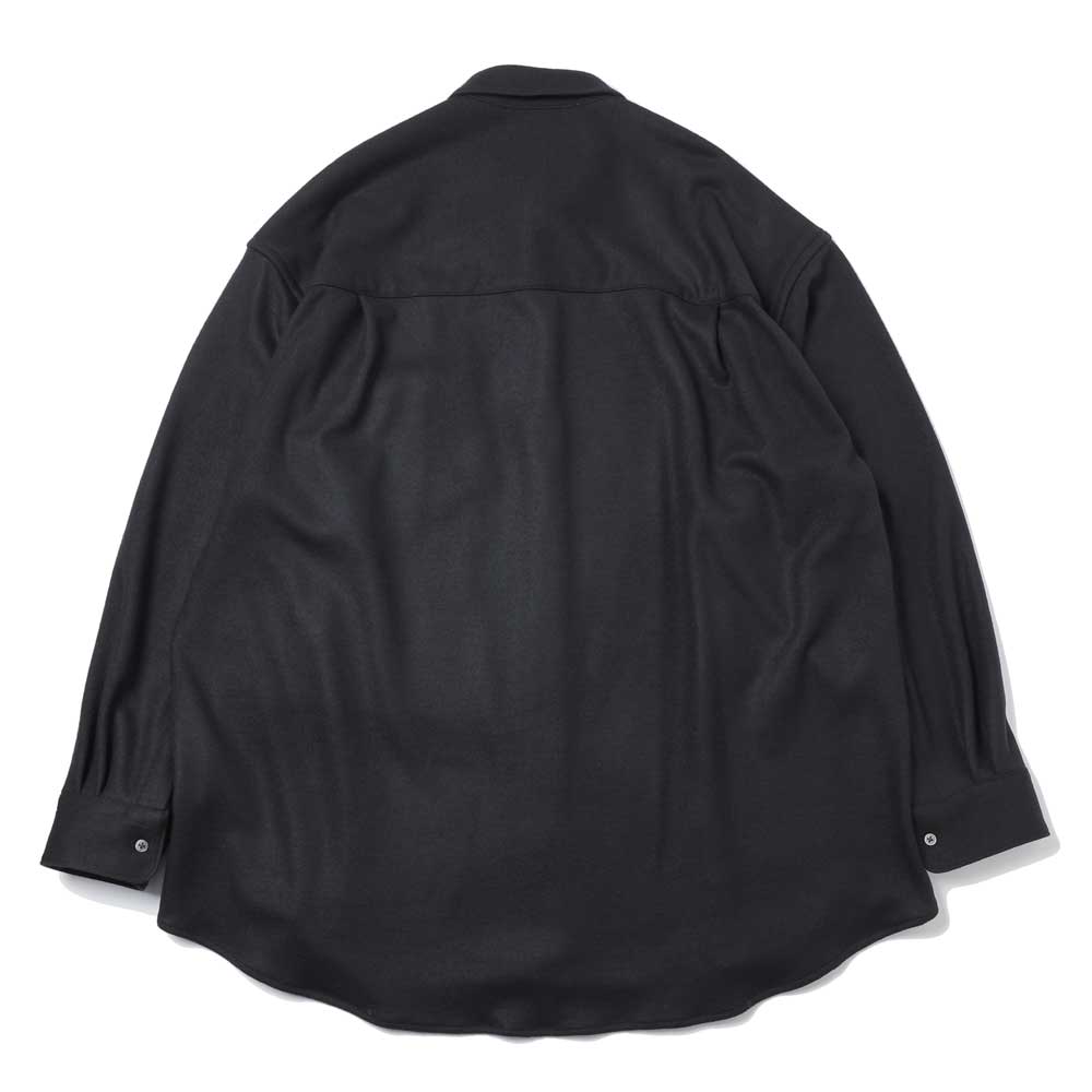 Graphpaper) Wool Smooth Flannel Oversized Regular Collar Shirt