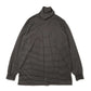 Wool Border Turtleneck(BLACK×BROWN)