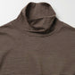 Wool Border Turtleneck(D.BROWN×BROWN)