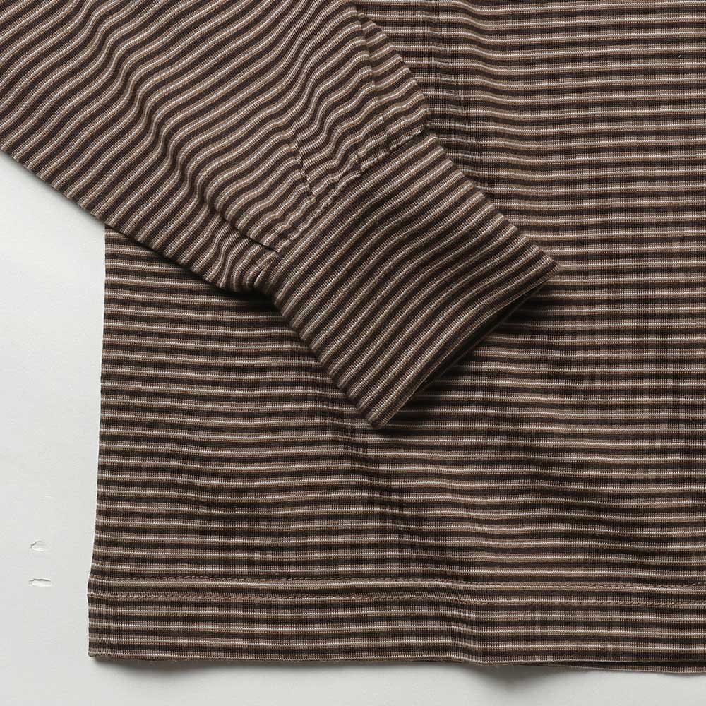Wool Border Turtleneck(D.BROWN×BROWN)