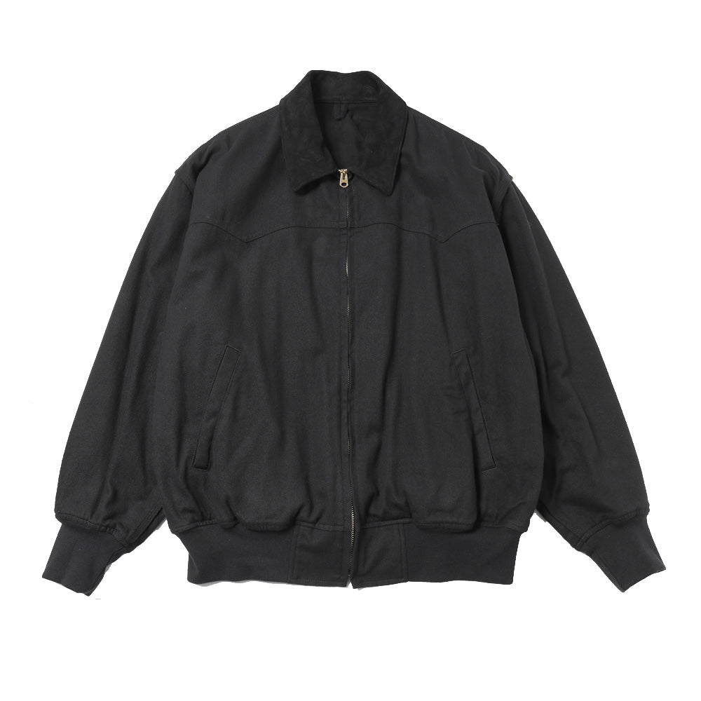 Black Drill Zip Jacket