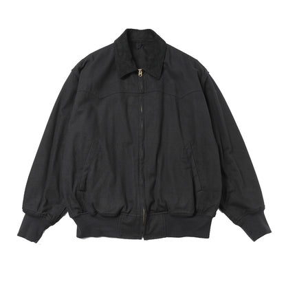 Black Drill Zip Jacket