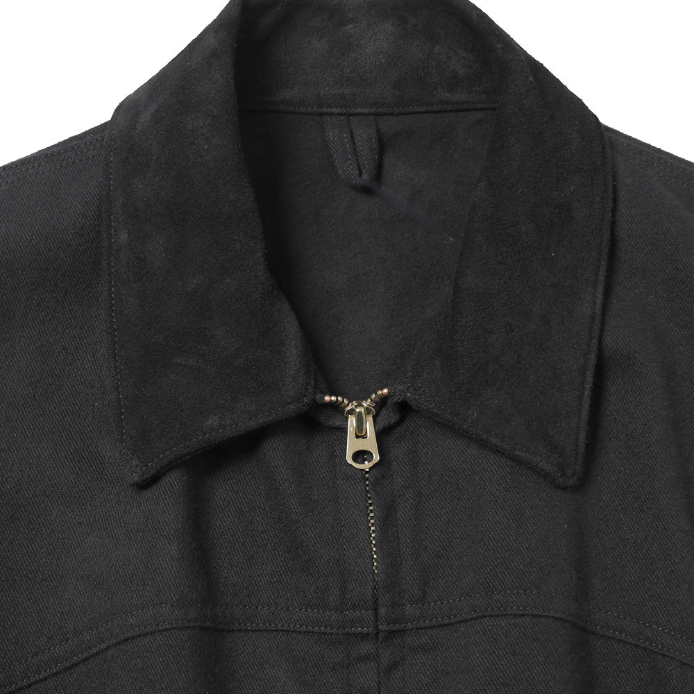 Black Drill Zip Jacket