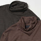 Wool Border Turtleneck(D.BROWN×BROWN)