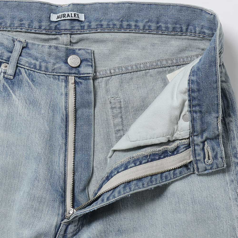 AURALEE) FADED SELVEDGE LIGHT DENIM PANTS (A26SP02DE) | AURALEE