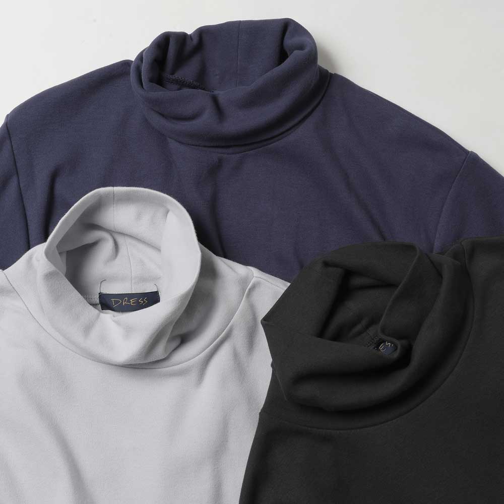 Plain Cotton Turtleneck(NAVY)