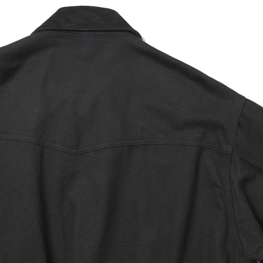 Black Drill Zip Jacket