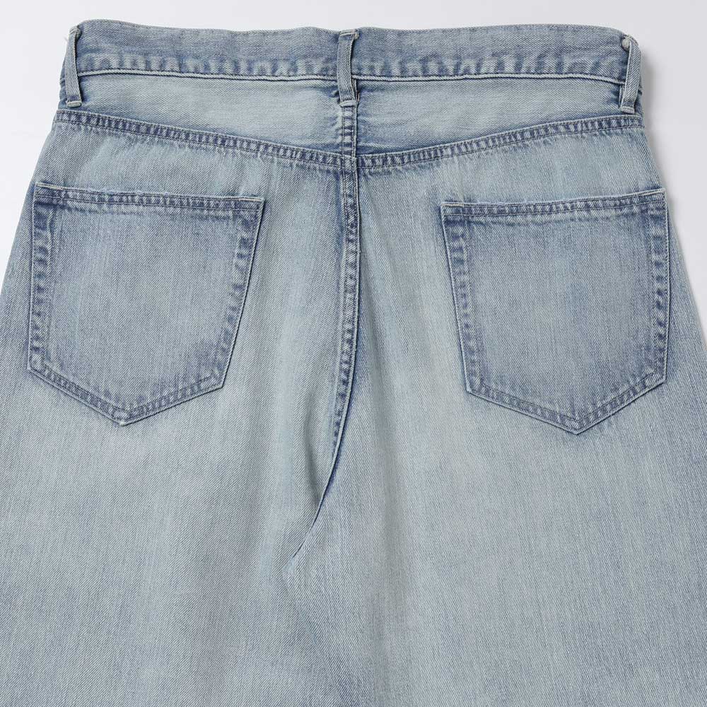 AURALEE) FADED SELVEDGE LIGHT DENIM PANTS (A26SP02DE) | AURALEE