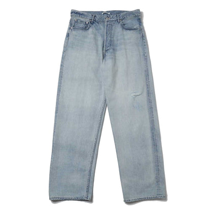 FADED SELVEDGE LIGHT DENIM WIDE PANTS