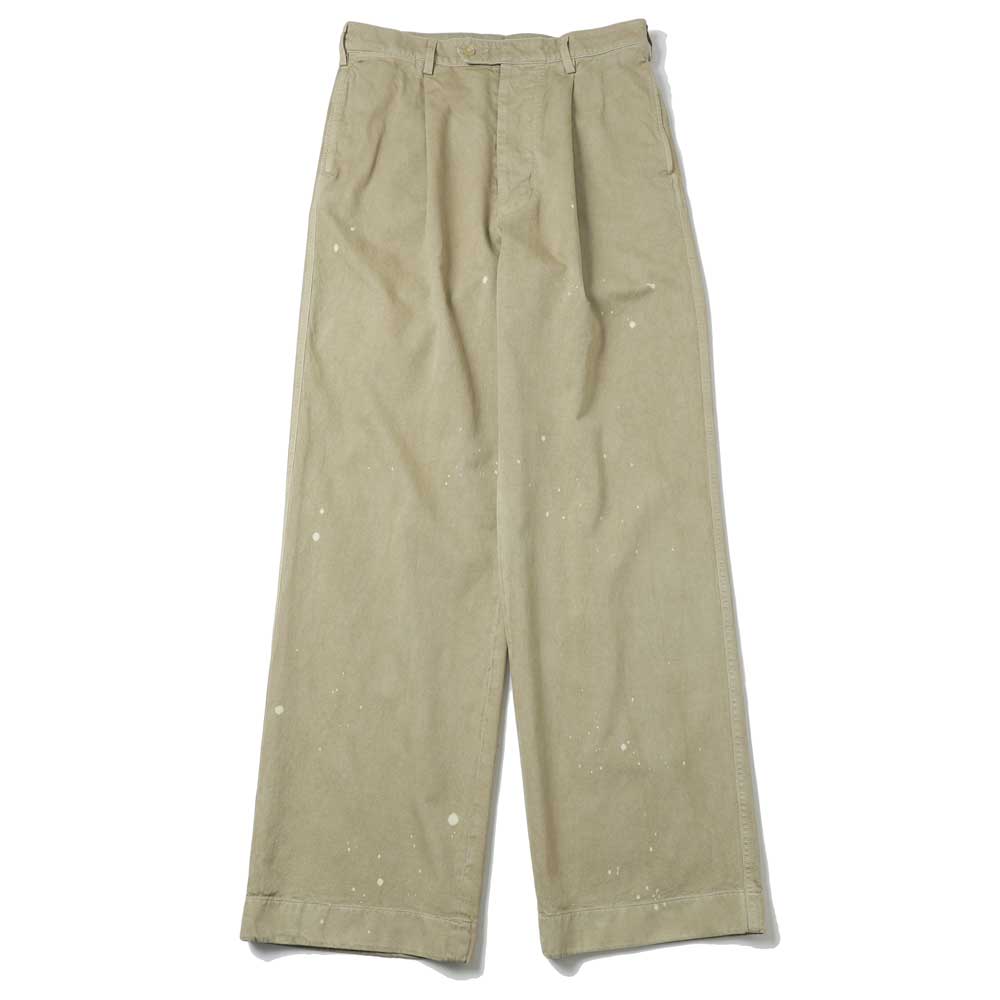 GARMENT-DYED FINX LIGHT CHINO ONE-TUCK WIDE PANTS