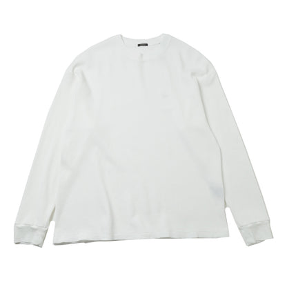 Cotton waffle long-sleeved T-shirt