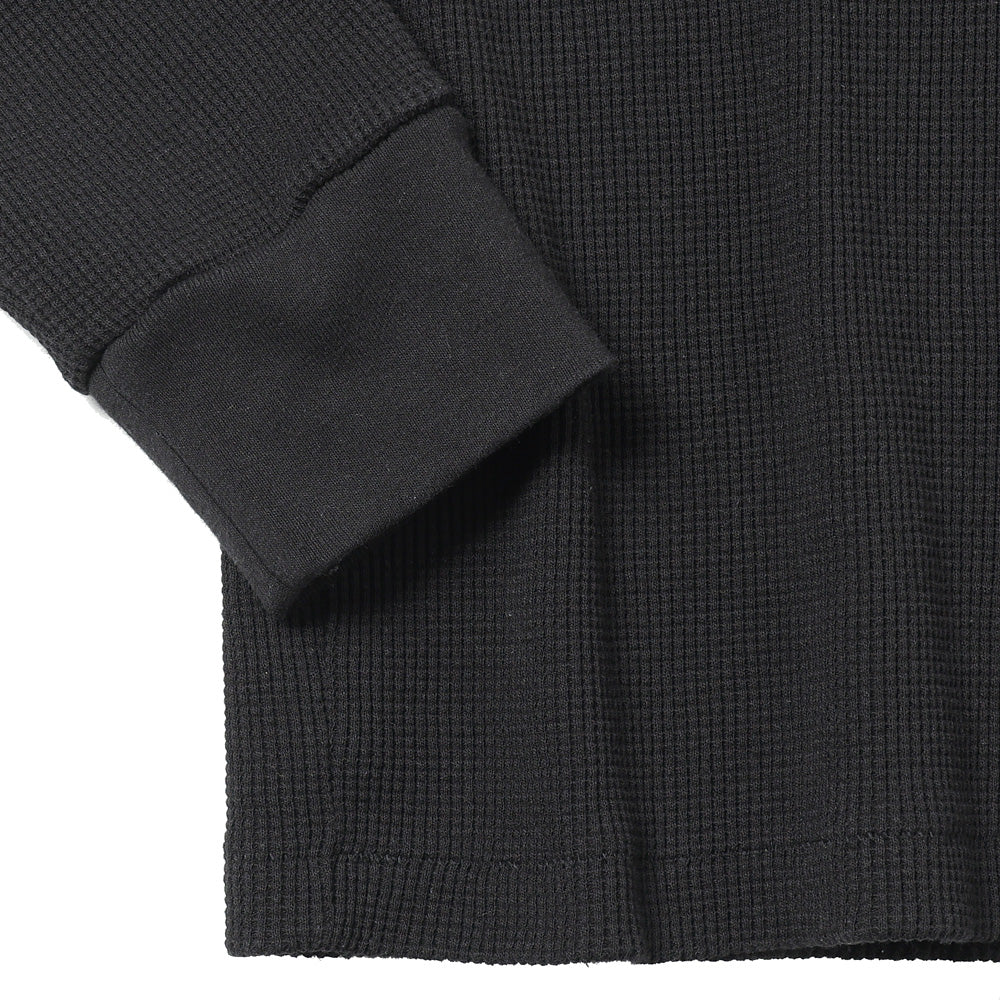 Cotton waffle long-sleeved T-shirt