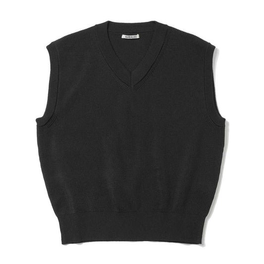 FLAT YARN RIB KNIT VEST