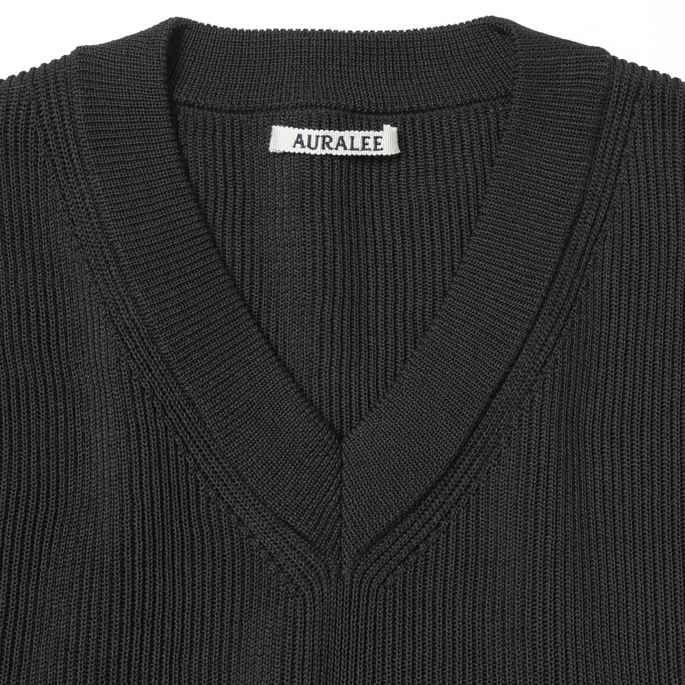 AURALEE)FLAT YARN RIB KNIT VEST (A26SV02SY) | AURALEE / ニット