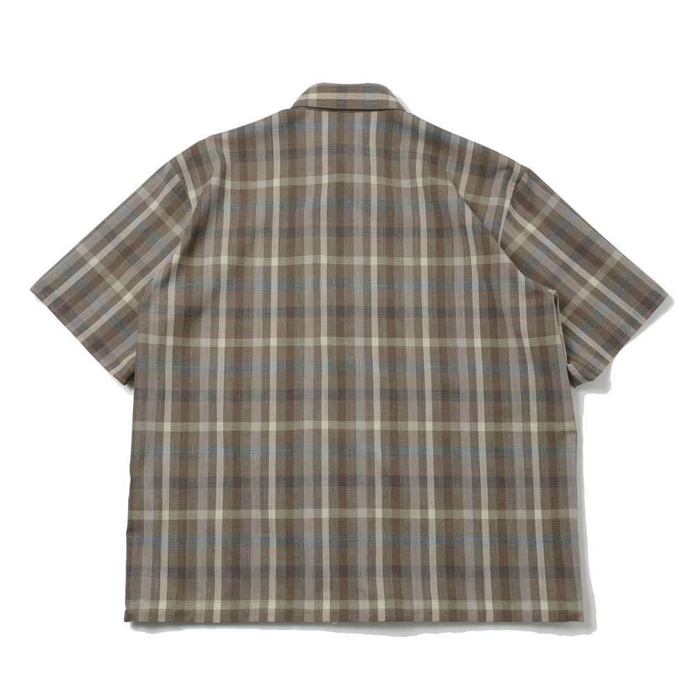 AURALEE(オーラリー) SUPER FINE TROPICAL WOOL CHECK HALF-SLEEVED