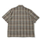 SUPER FINE TROPICAL WOOL CHECK HALF-SLEEVED SHIRT