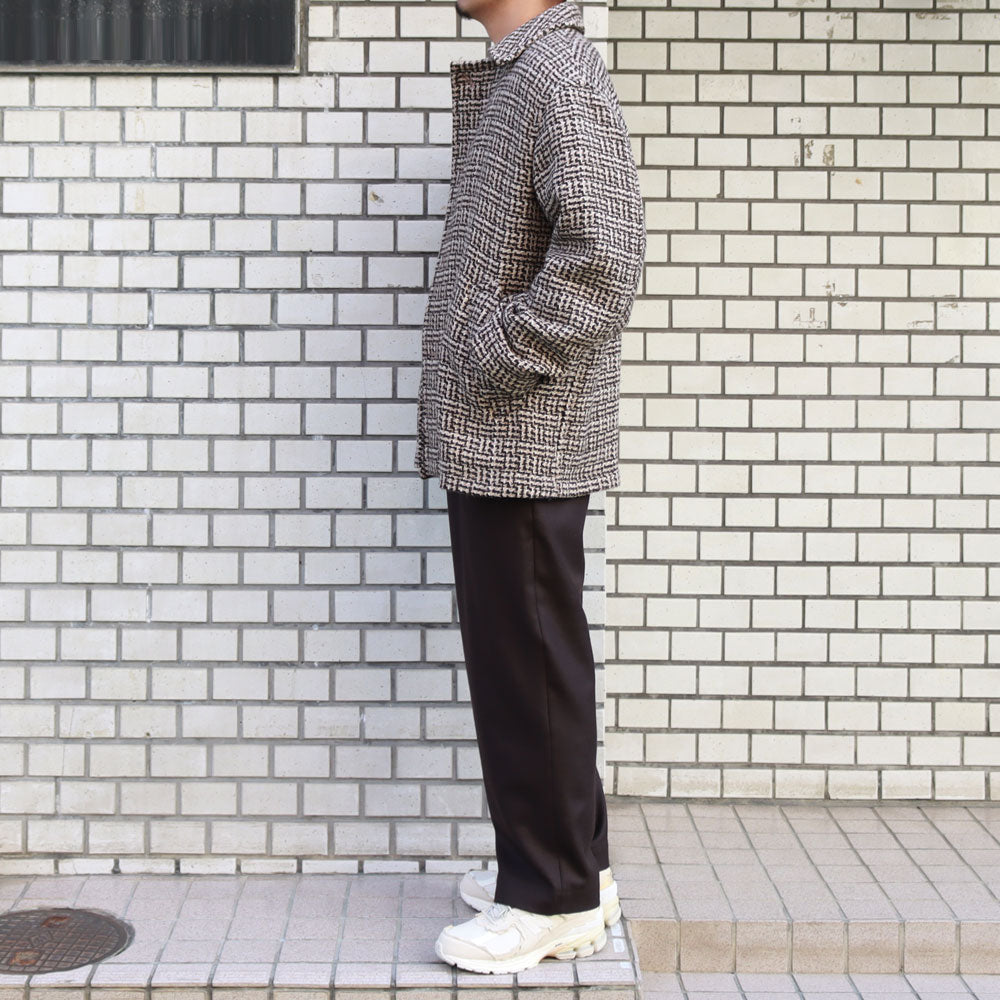 OFFICER PANTS 2TUCK WIDE WOOL SOFT SERGE