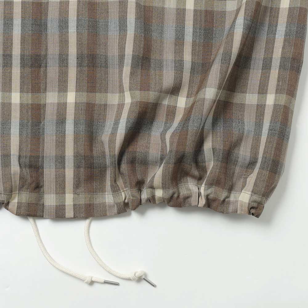 AURALEE(オーラリー) SUPER FINE TROPICAL WOOL CHECK HALF-SLEEVED