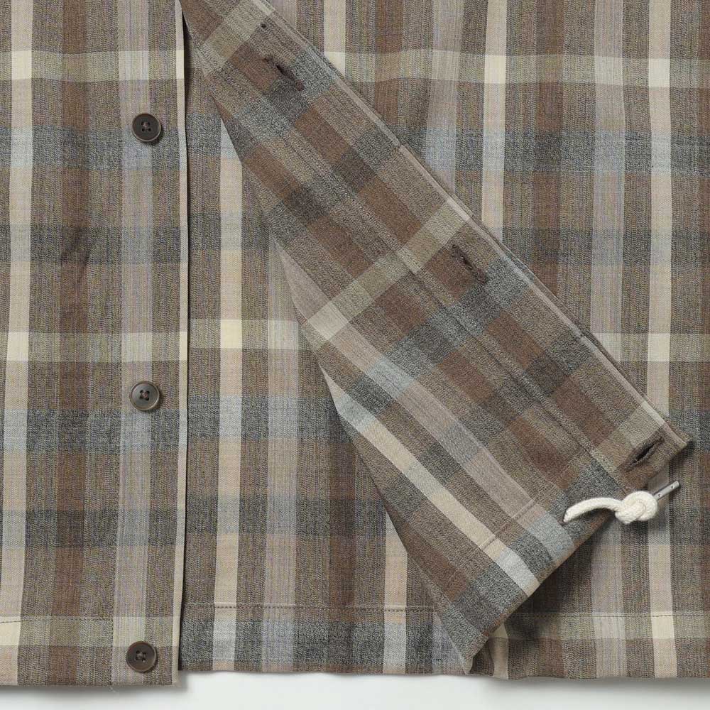 AURALEE(オーラリー) SUPER FINE TROPICAL WOOL CHECK HALF-SLEEVED