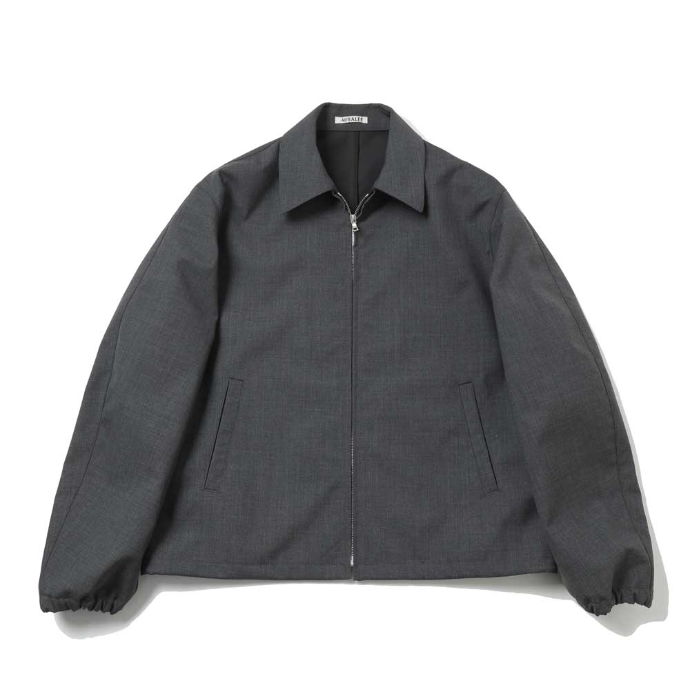 BONDED TROPICAL WOOL ZIP BLOUSON