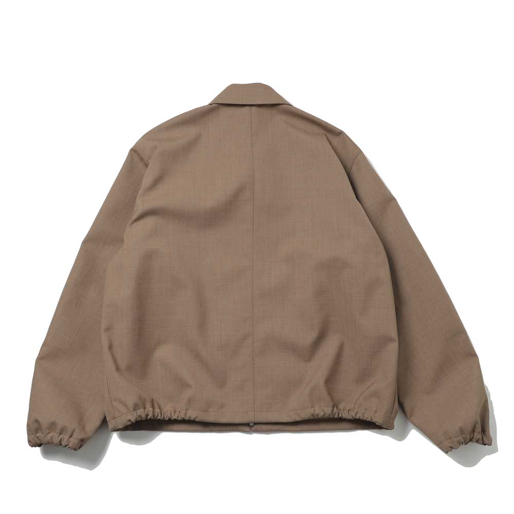 BONDED TROPICAL WOOL ZIP BLOUSON