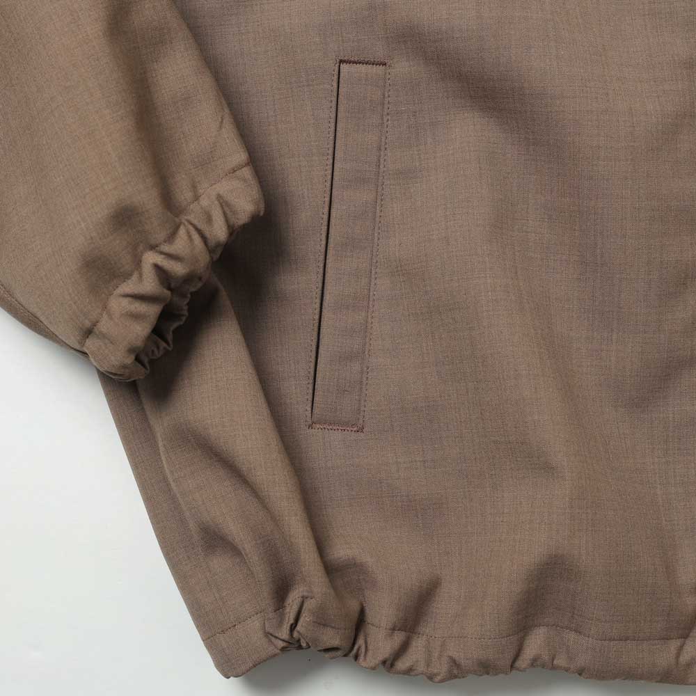 BONDED TROPICAL WOOL ZIP BLOUSON
