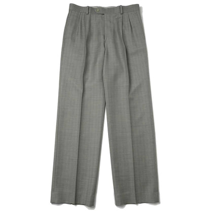 BLUEFACED WOOL TWO-TUCK SLACKS
