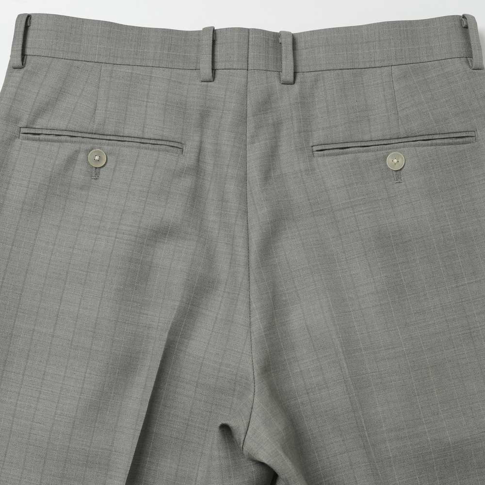 BLUEFACED WOOL TWO-TUCK SLACKS