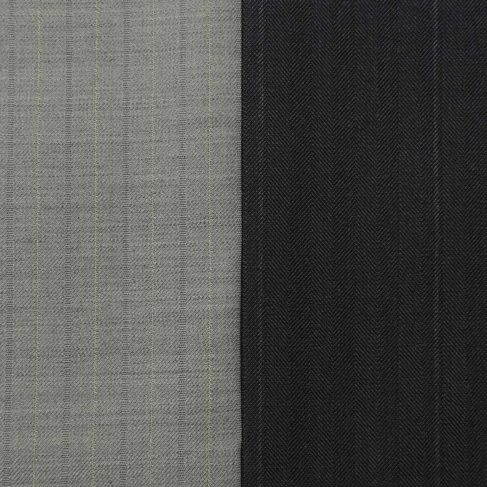 BLUEFACED WOOL TWO-TUCK SLACKS