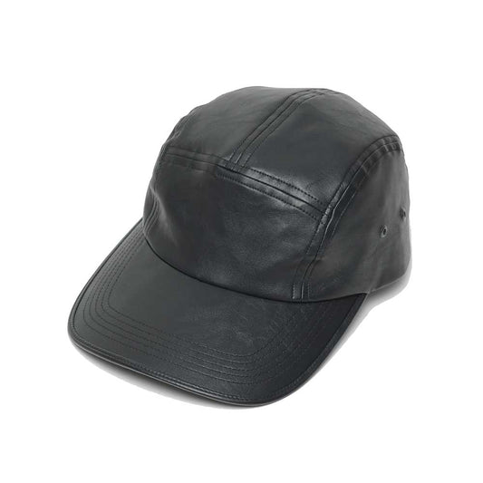 LONGBRIM JET CAP(BLACK LEATHER)