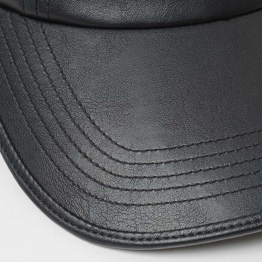 LONGBRIM JET CAP(BLACK LEATHER)
