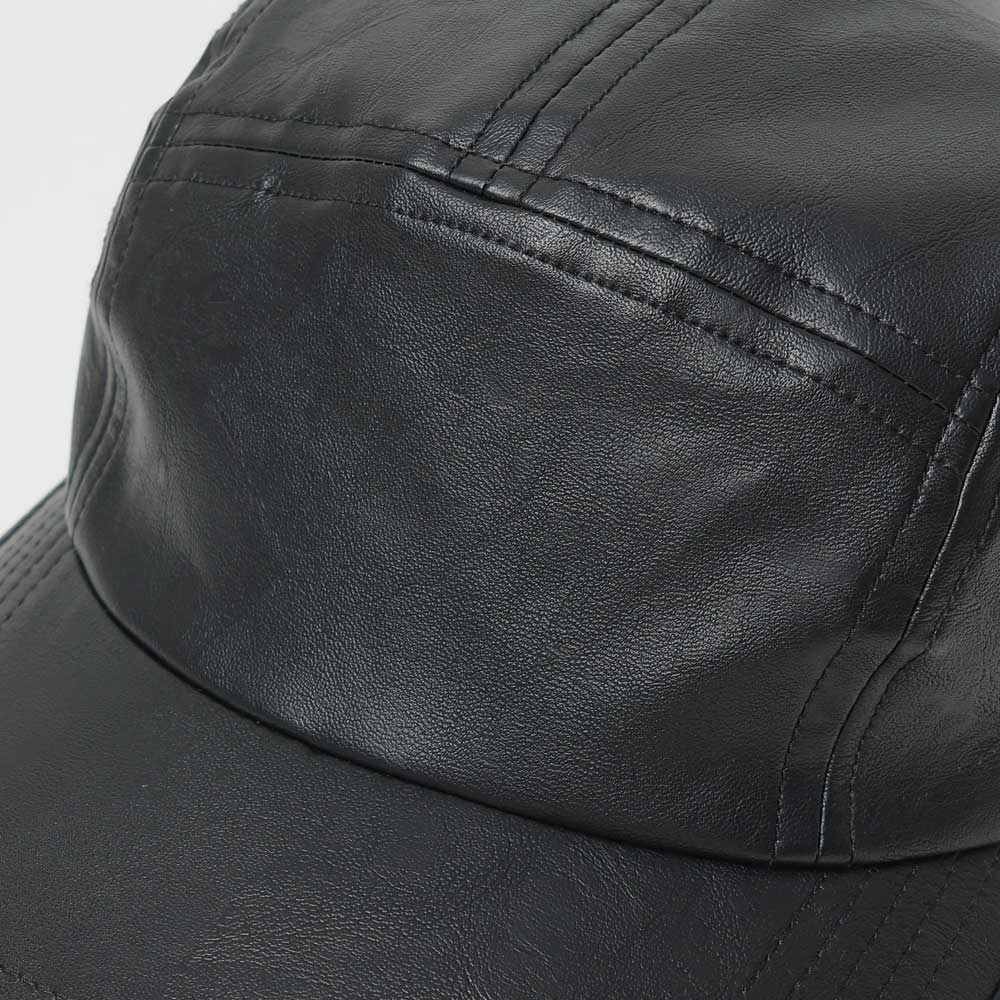 LONGBRIM JET CAP(BLACK LEATHER)