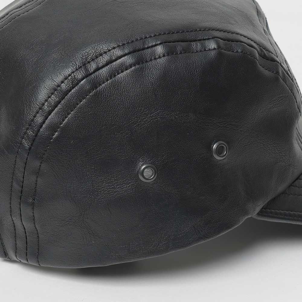 LONGBRIM JET CAP(BLACK LEATHER)