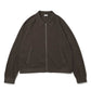 Cotton/Wool Moss Stitch Zip Blouson
