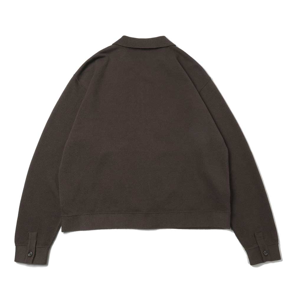 Cotton/Wool Moss Stitch Zip Blouson